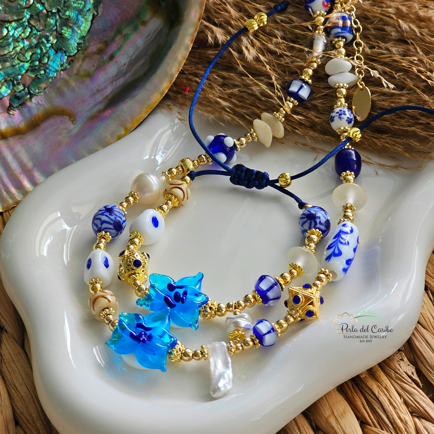 Orchid Murano bracelet