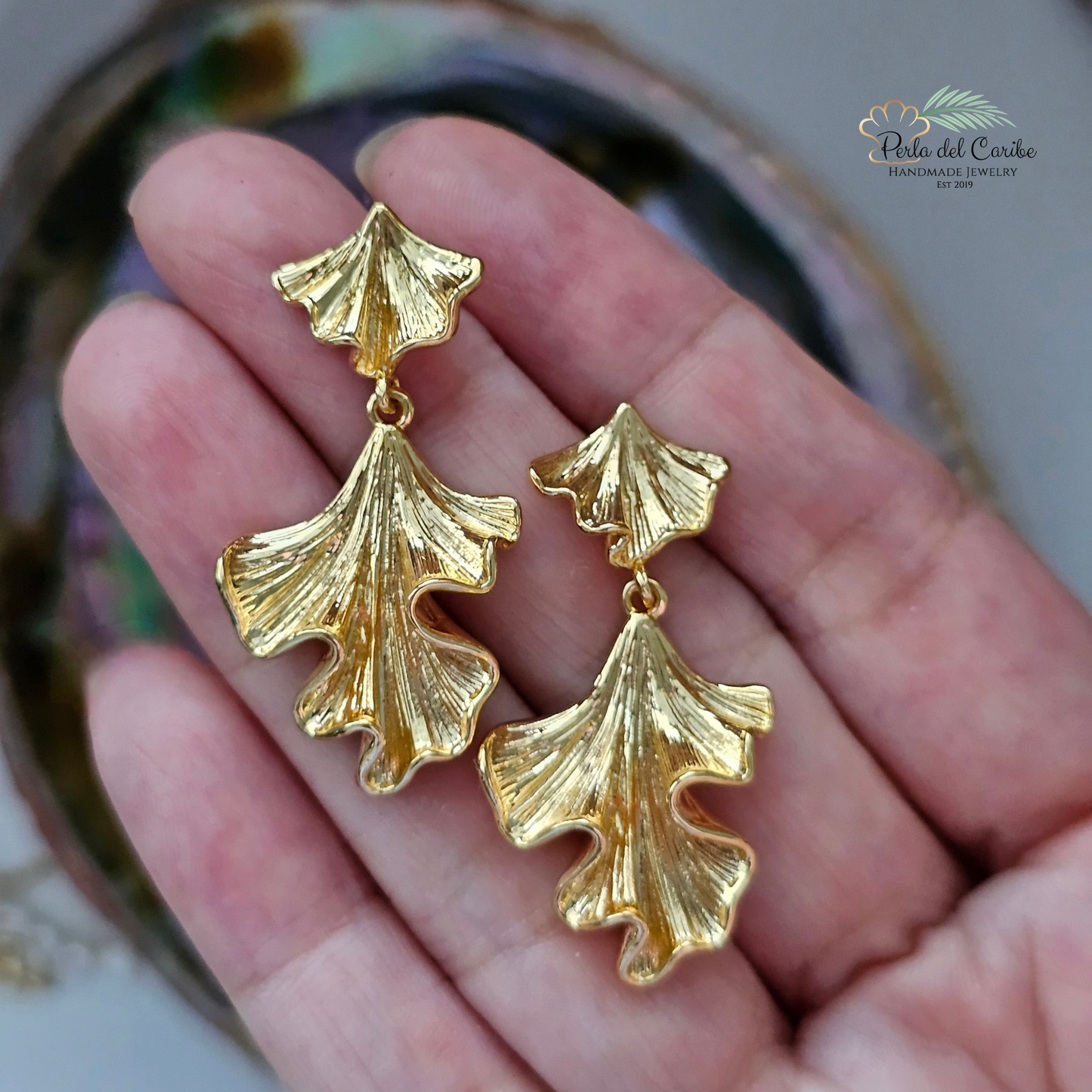 Ginkgo Leaf Earrings