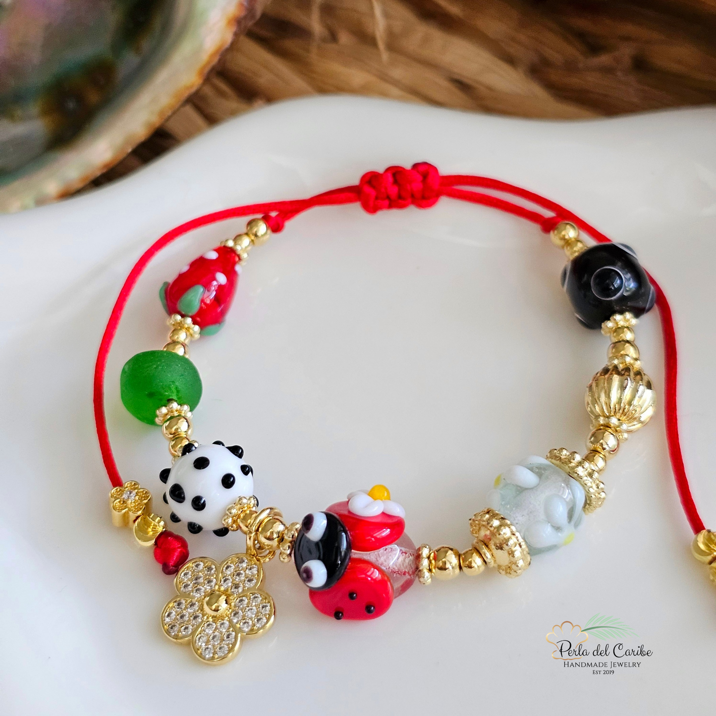 Ladybug Margarita Adjustable Bracelet