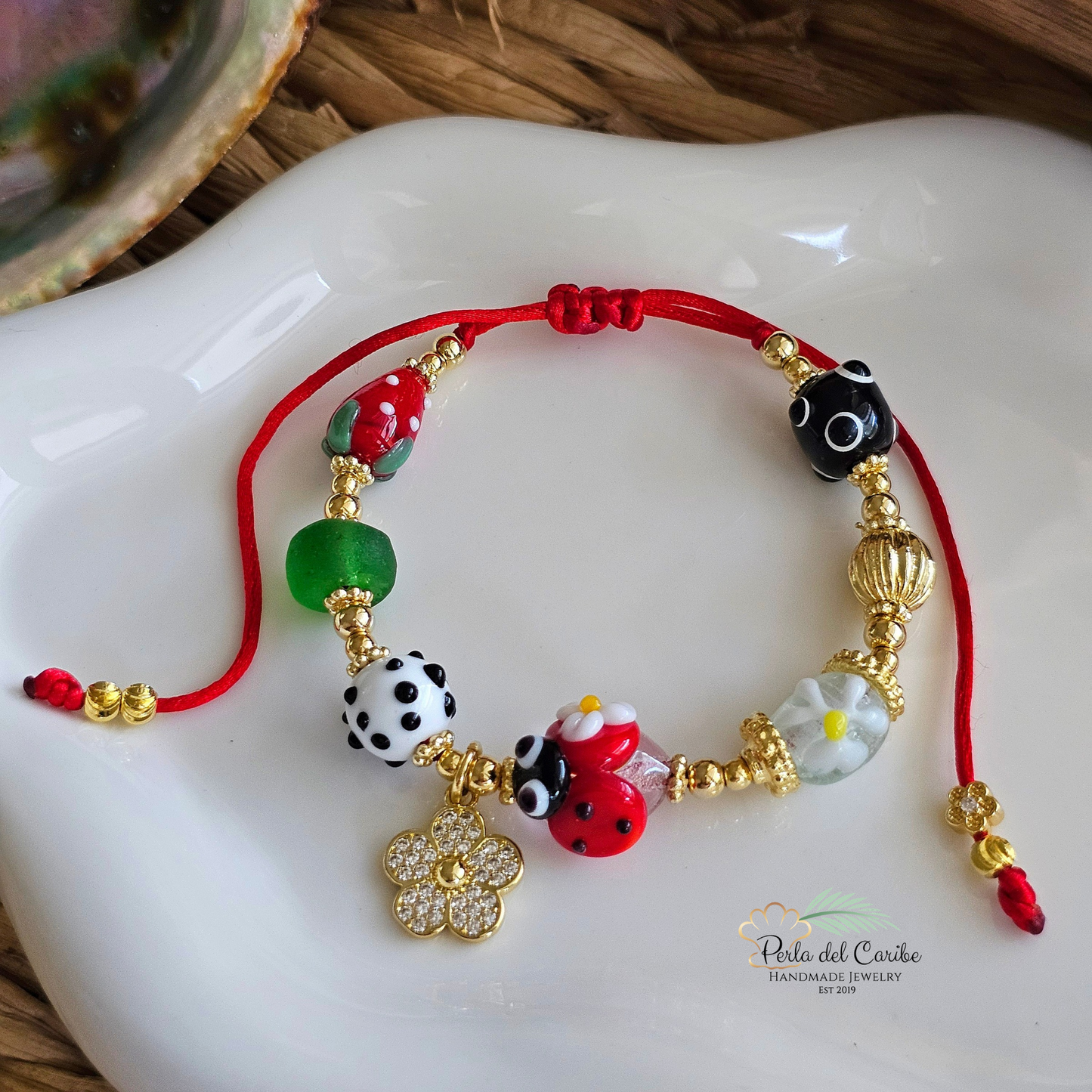 Ladybug Margarita Adjustable Bracelet