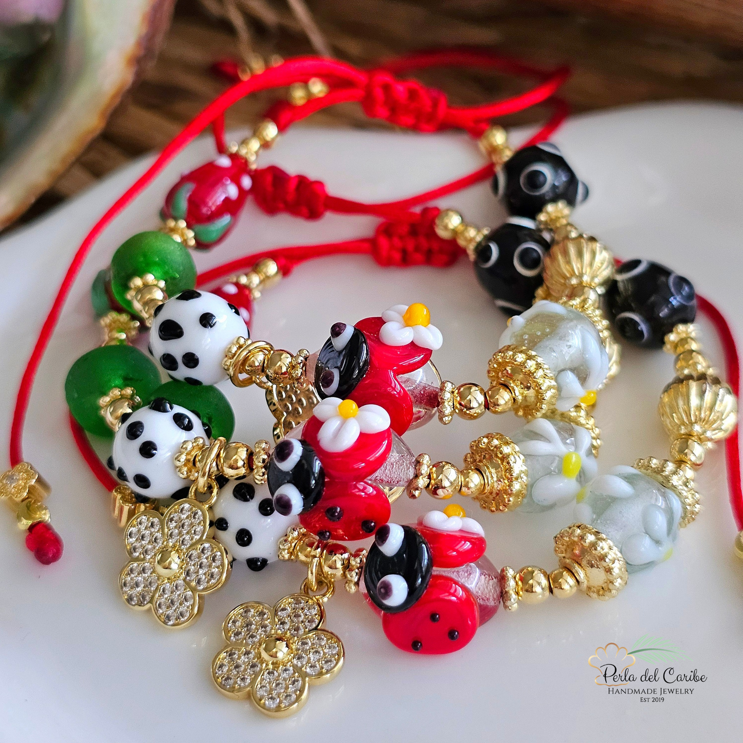 Ladybug Margarita Adjustable Bracelet