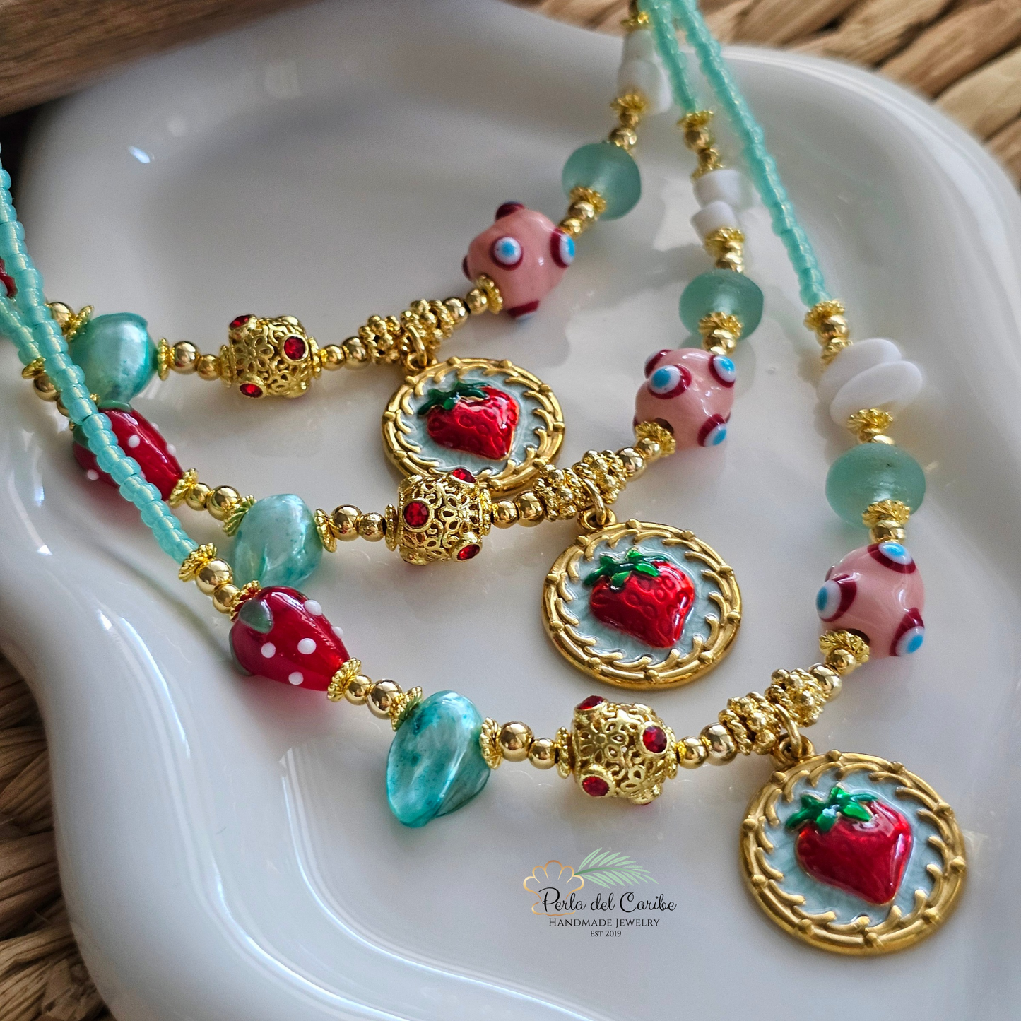 Vintage Strawberry Choker