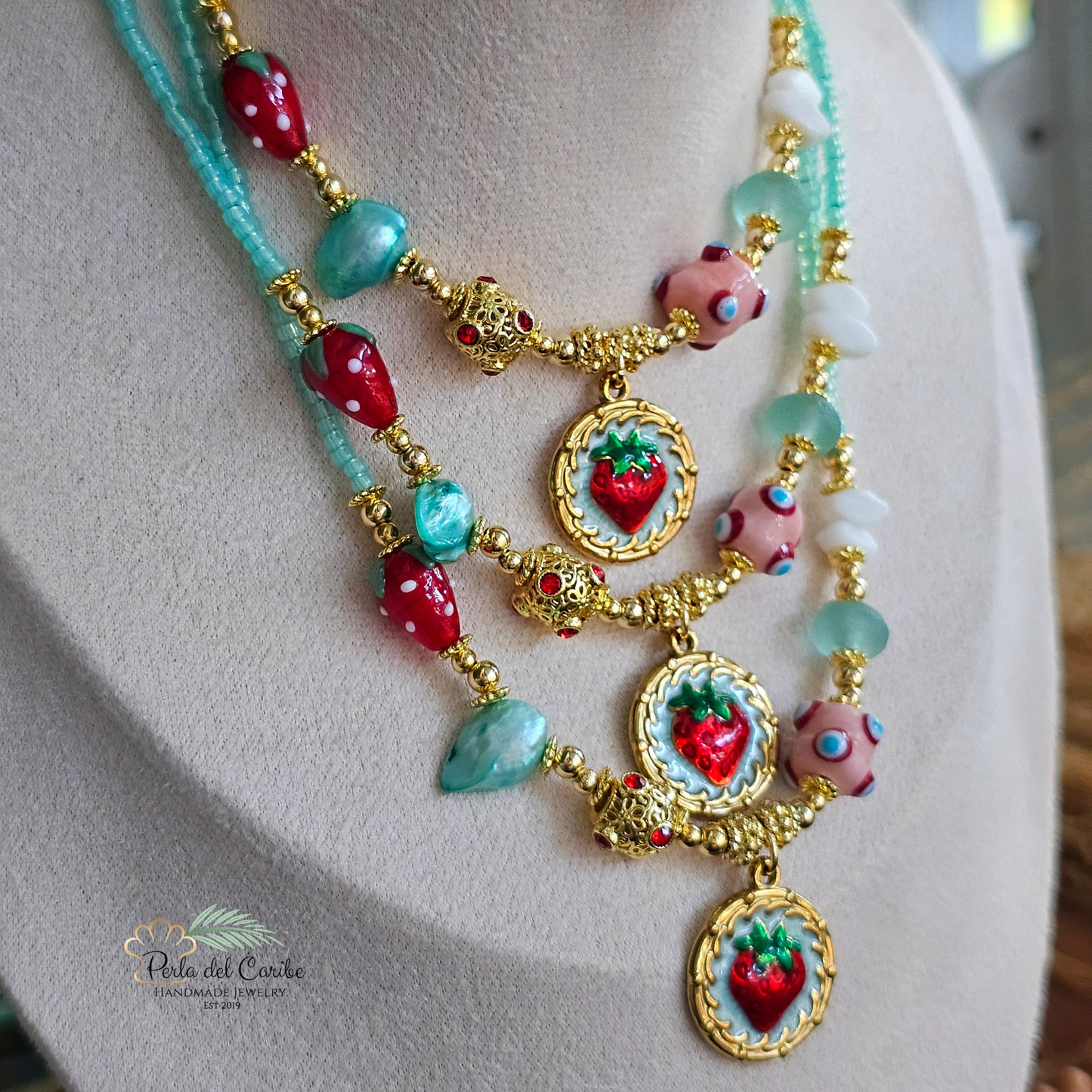 Vintage Strawberry Choker