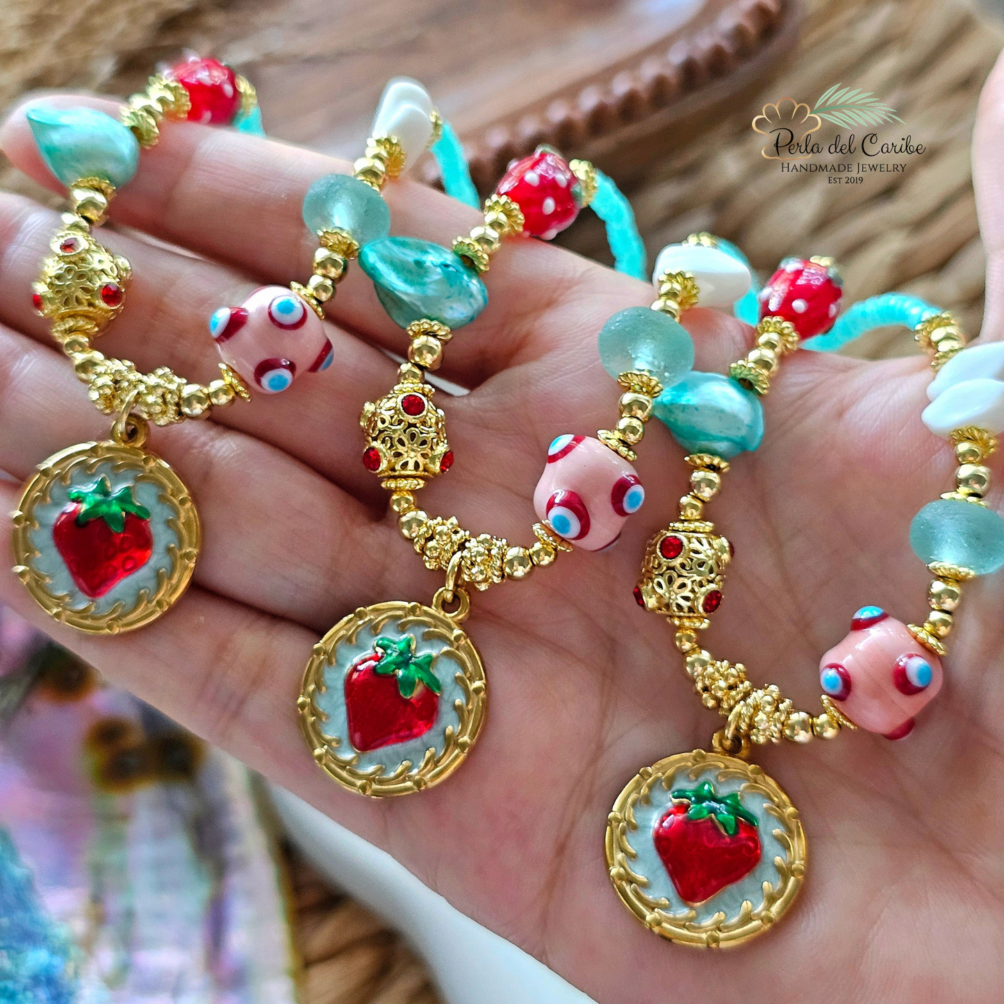 Vintage Strawberry Choker