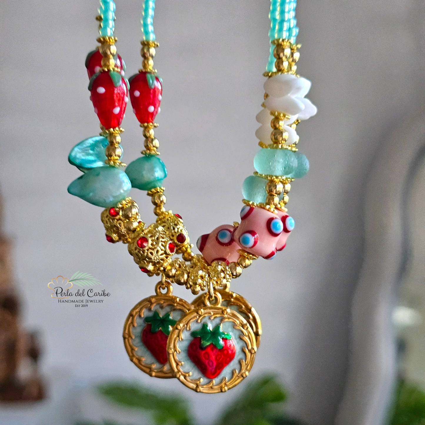 Vintage Strawberry Choker