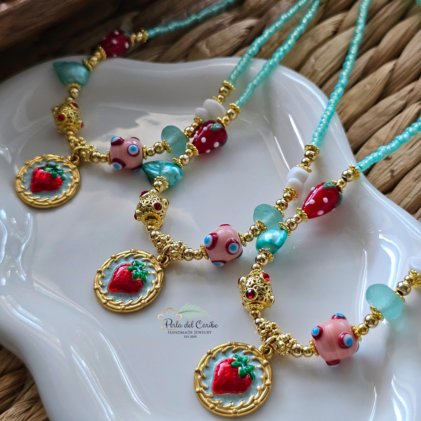 Vintage Strawberry Choker