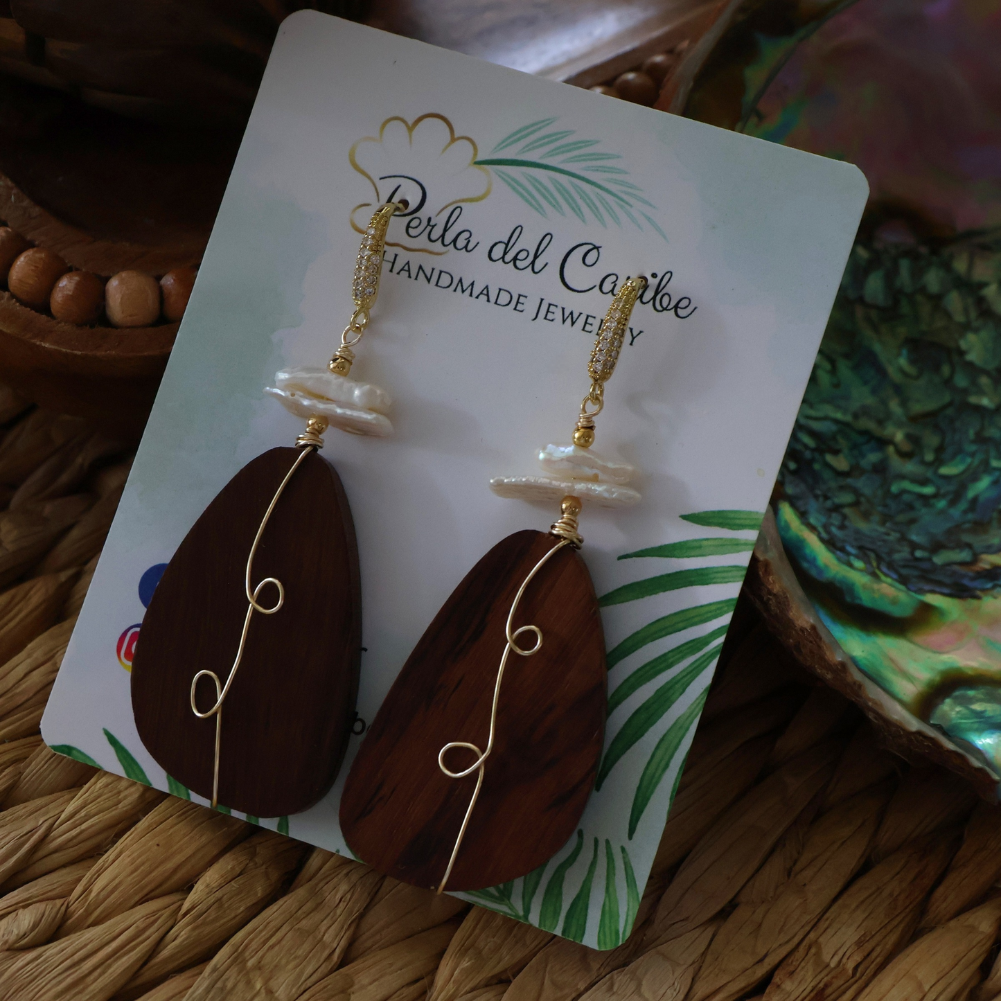 Long Wooden Earrings
