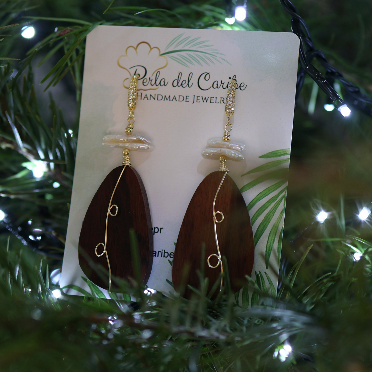 Long Wooden Earrings
