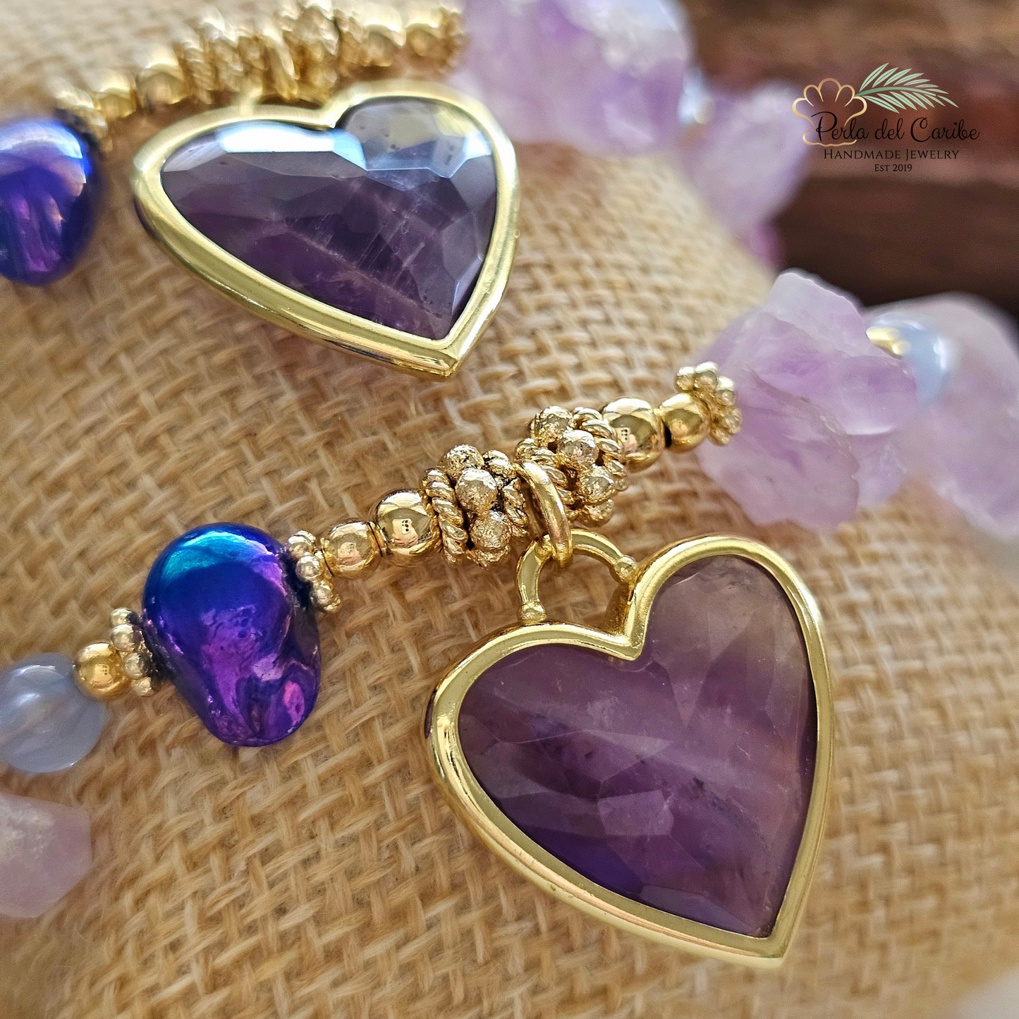 Amatista Heart Quartz Bracelet