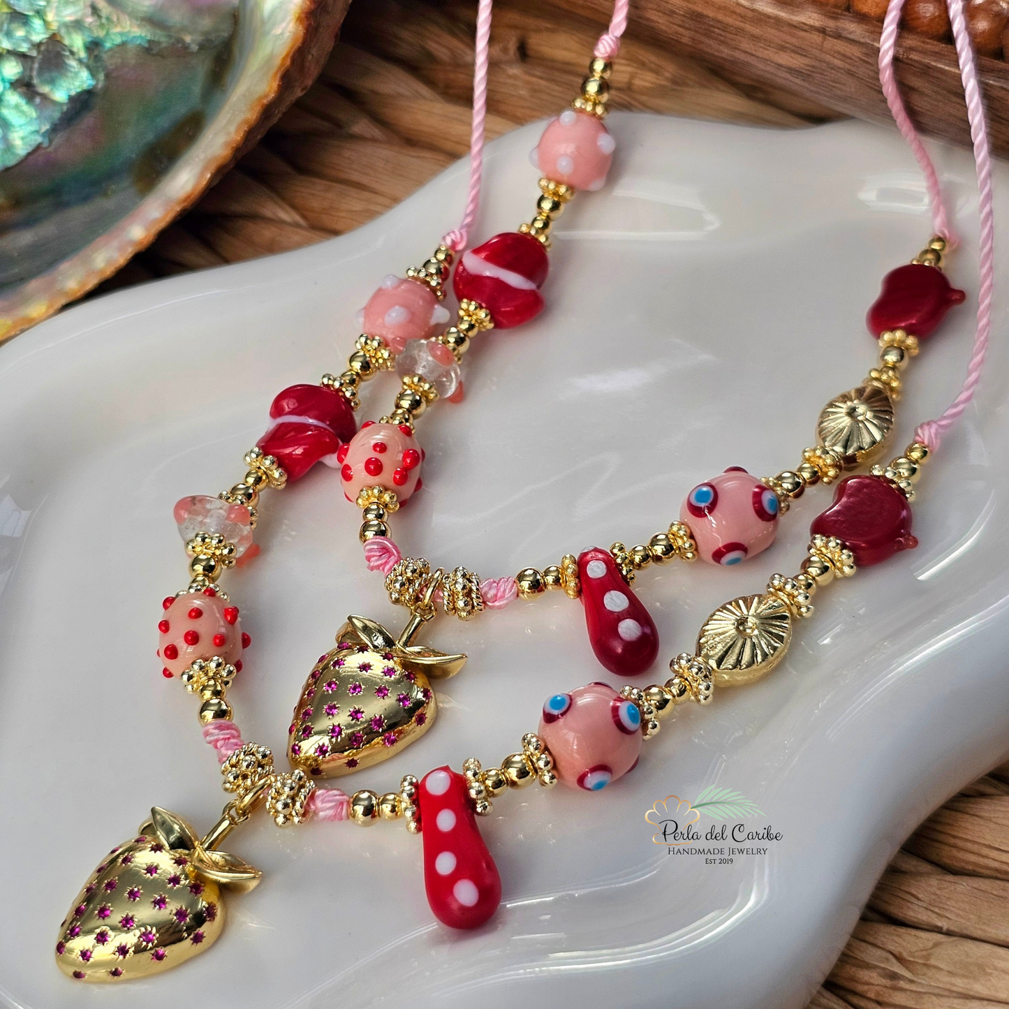 Berry Murano Cord Necklaces
