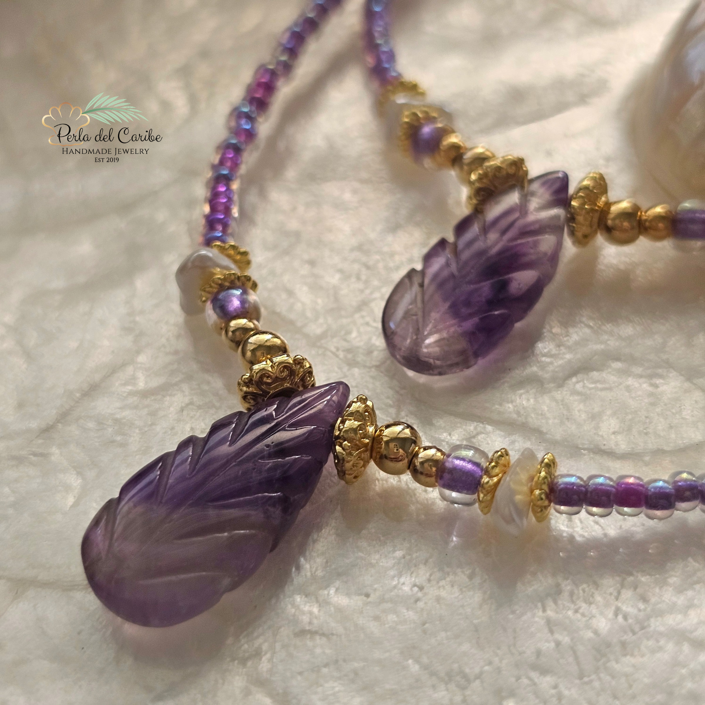 Amatista Leaf Choker Necklace