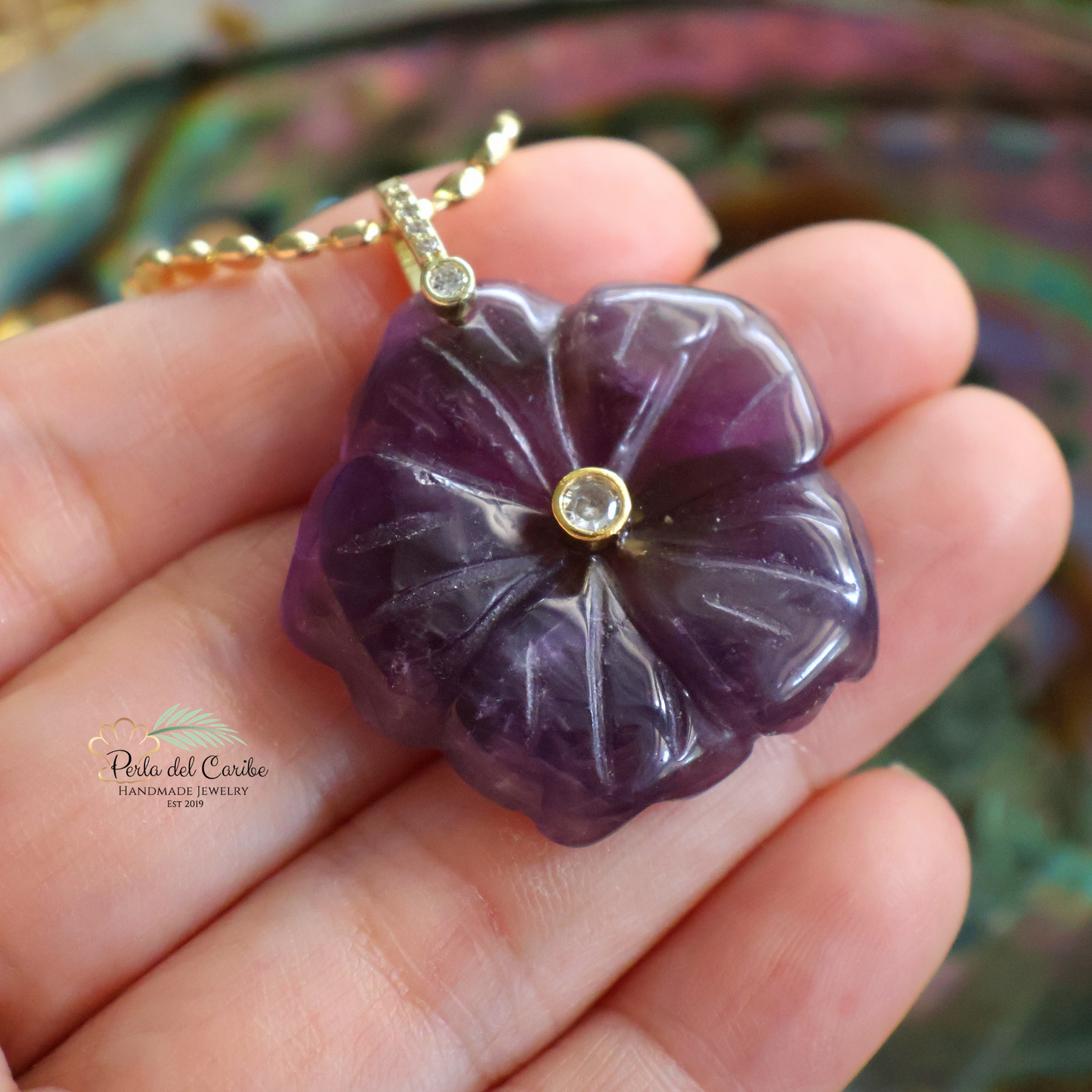 Gemstone Flower Chain