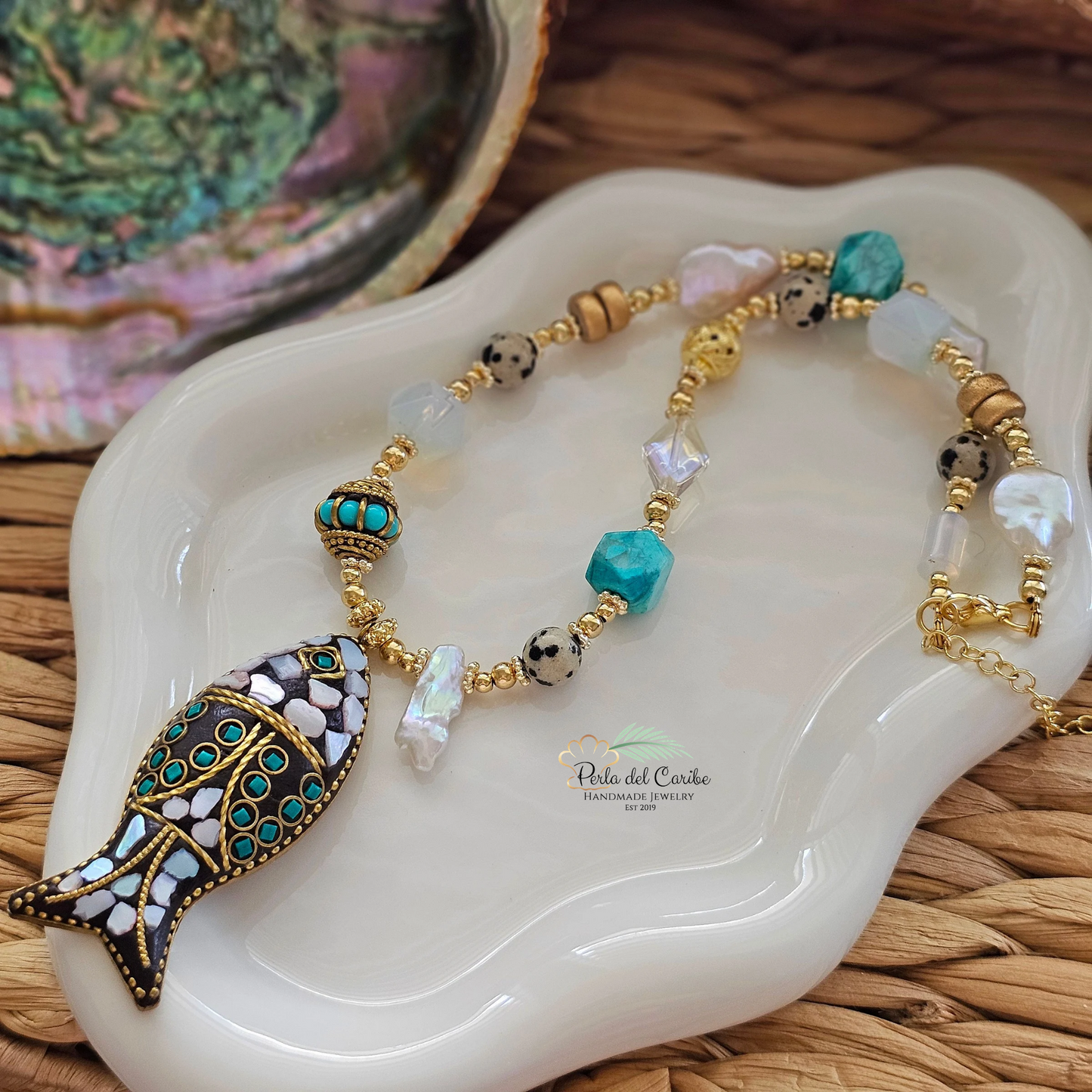 Indonesia White Fish Necklace