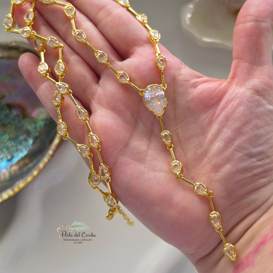 Teardrop Lariat Necklace
