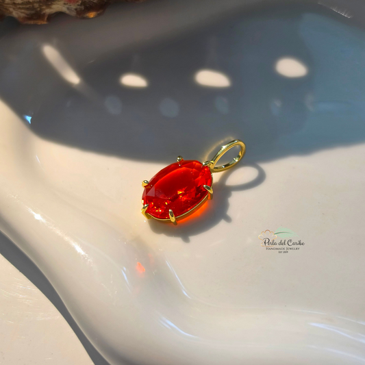 Classic Oval Zirconia Charm