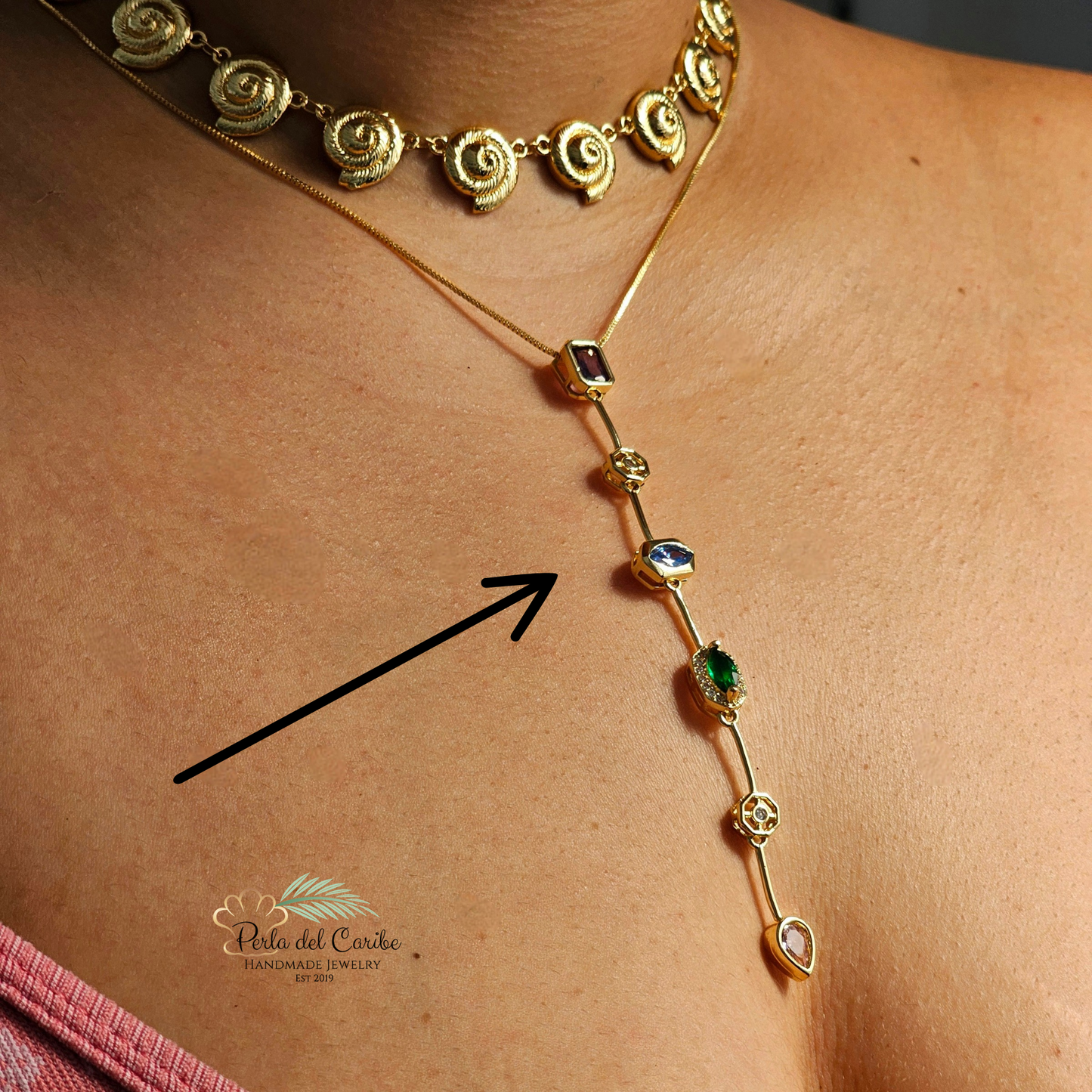 Snail / Lariat Necklace