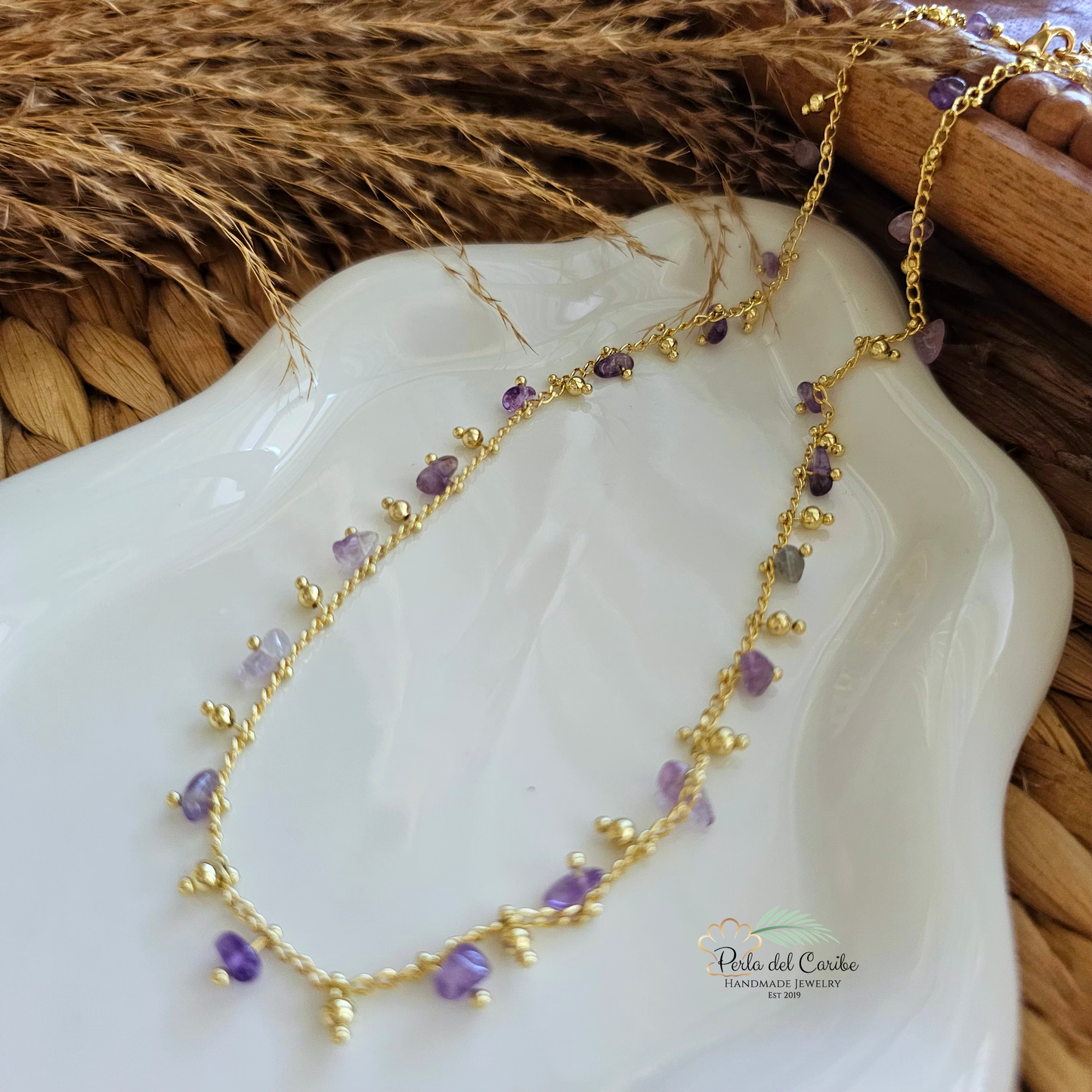 Amethyst Choker/ Studs