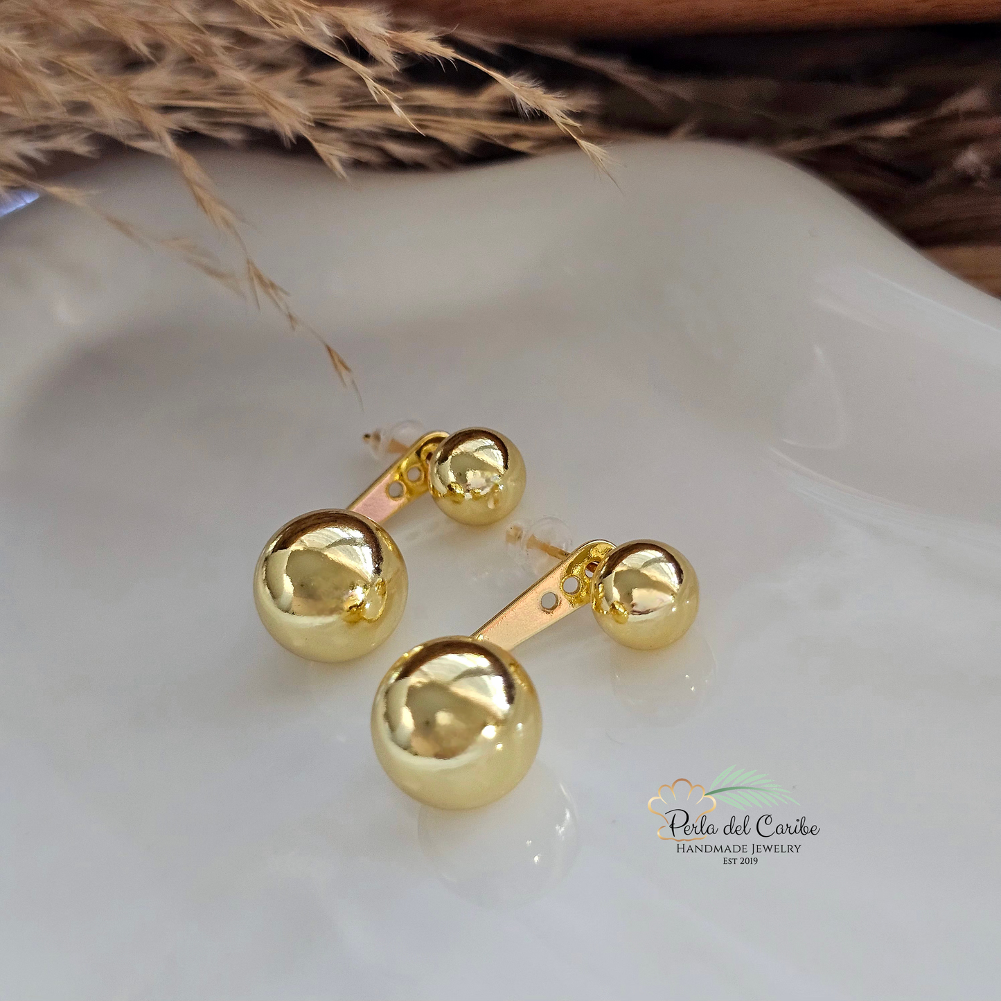 Round Ball Stud Earrings