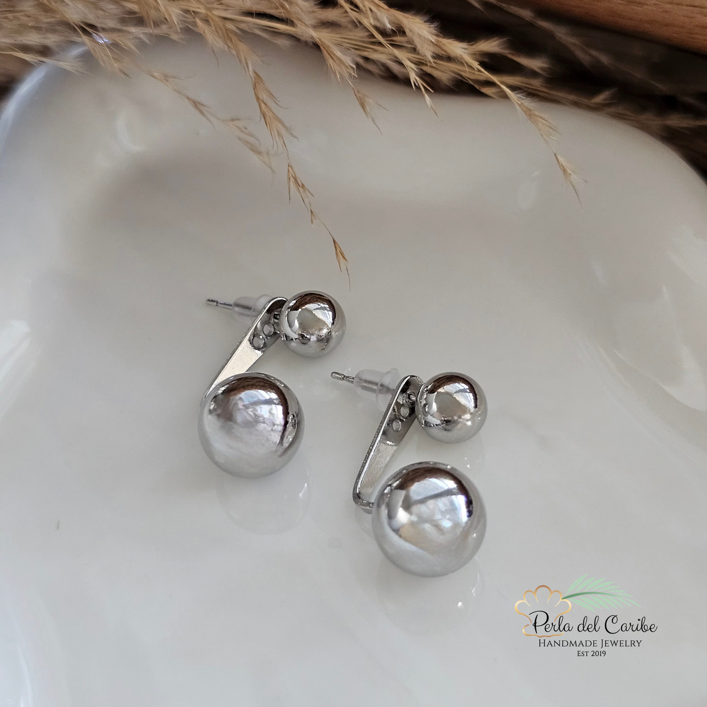 Round Ball Stud Earrings