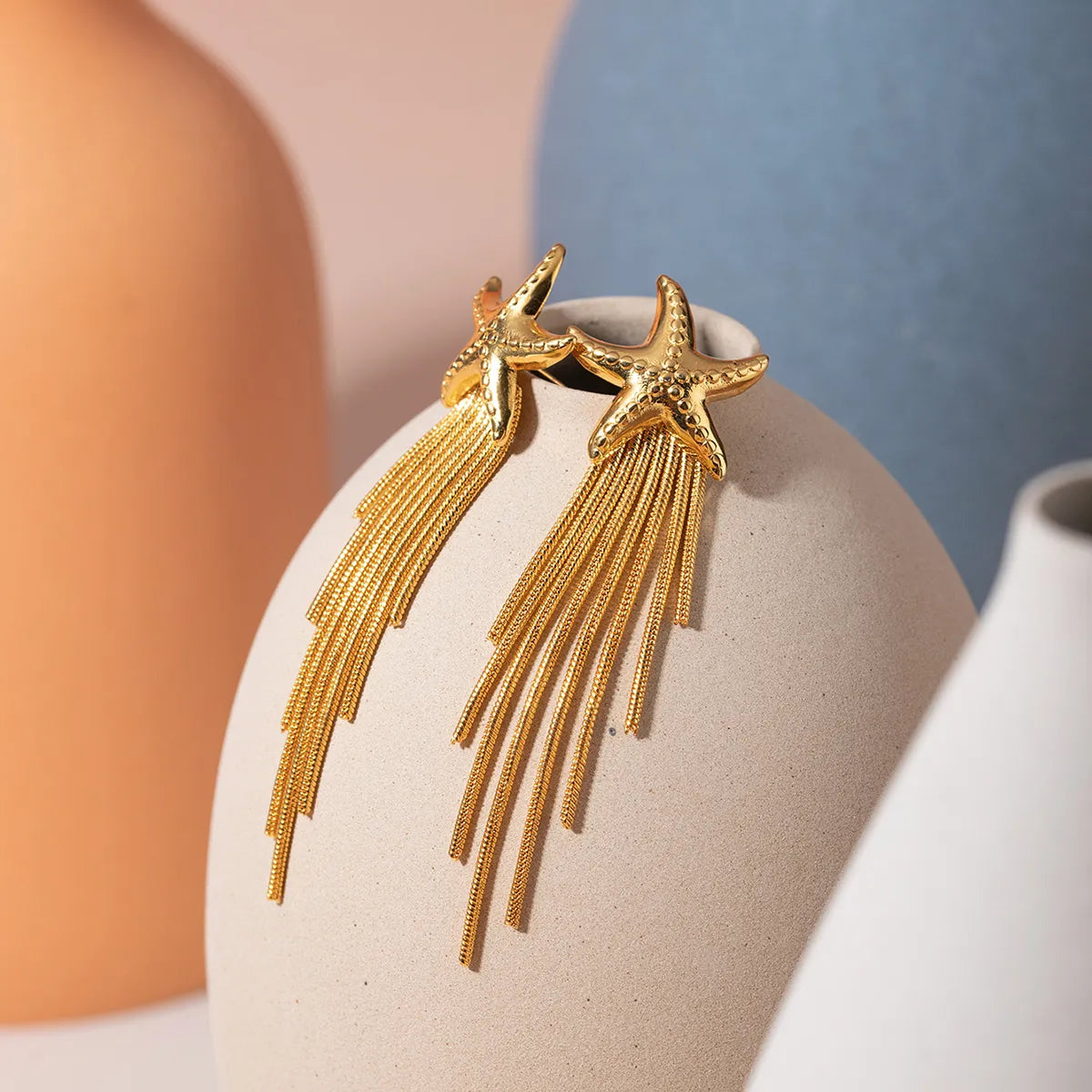 Starfish Chain Earrings