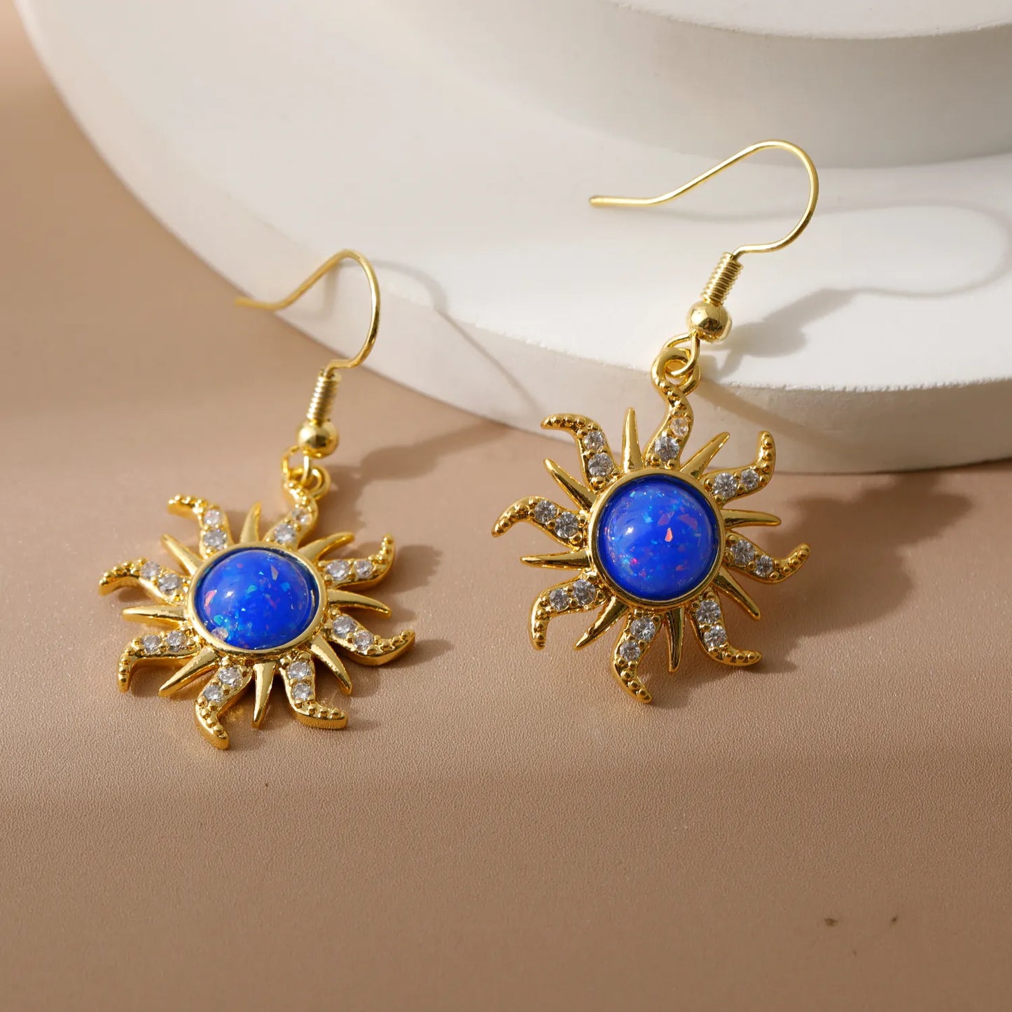 Blue Sun Earrings