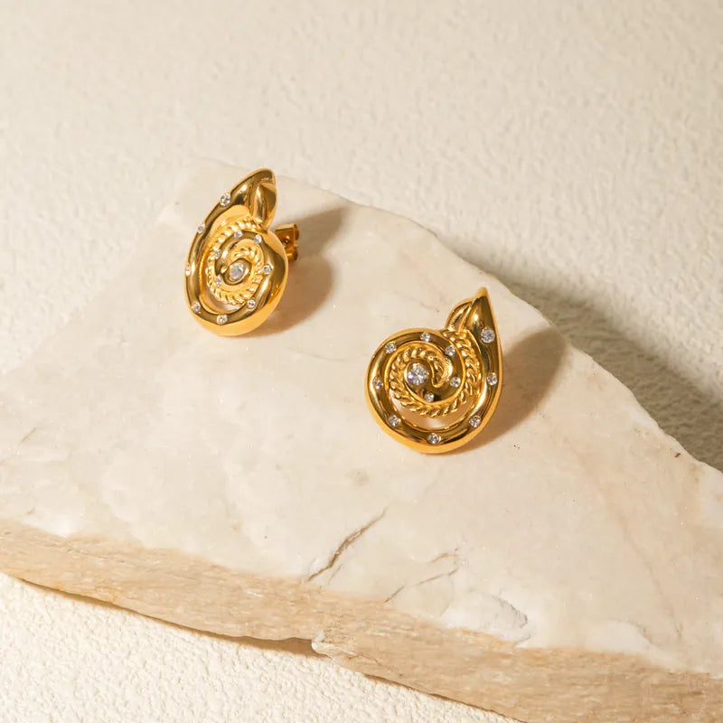 Snail Zirconia Studs