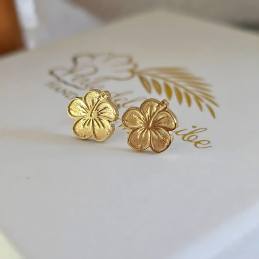 Mini Gold Amapola Studs