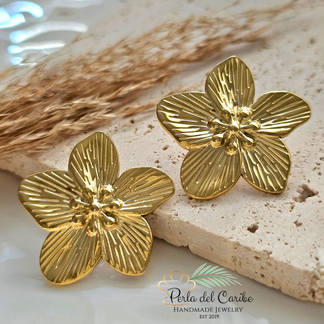 Oversized Flower Studs