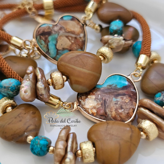 Brown and Turquoise Bracelets