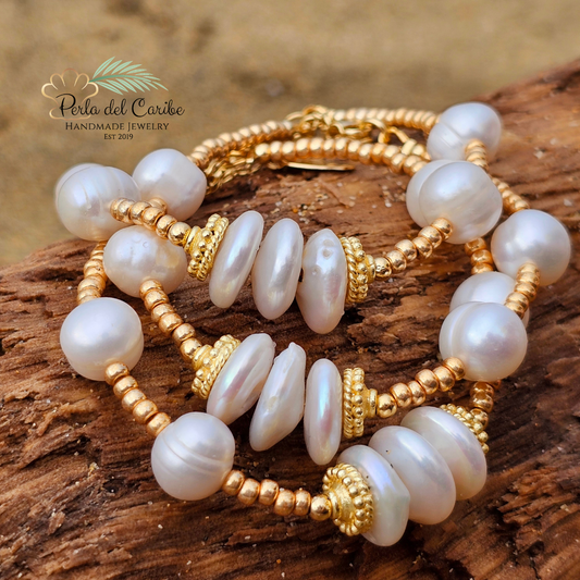 Rondelle Pearls Bracelet