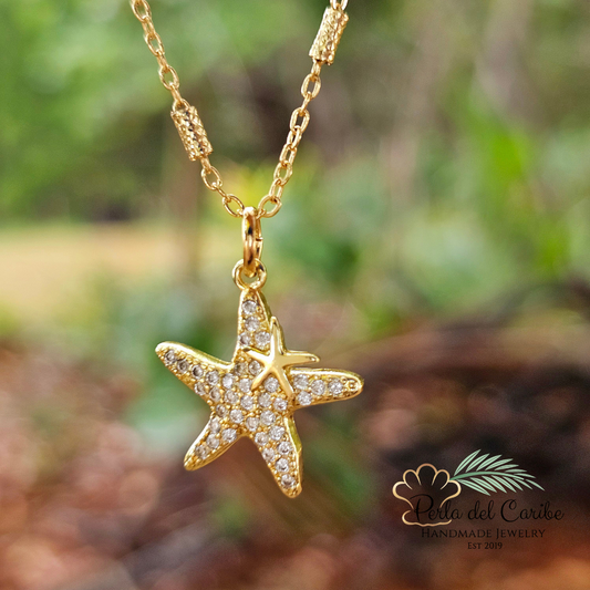 Zirconia Starfish Pendant