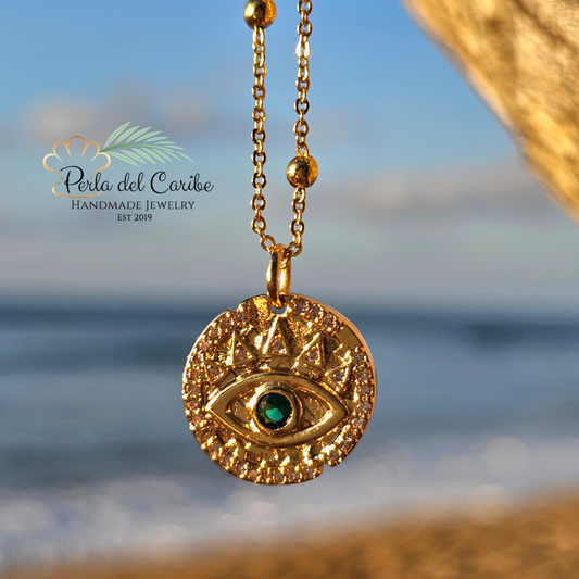 Turkish Eye Round Pendant