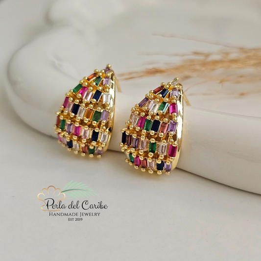 Multi-Colored Drop Studs