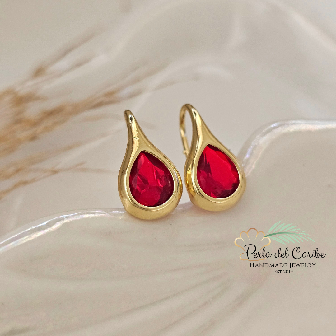 Colored Zirconia Mini Drop Studs