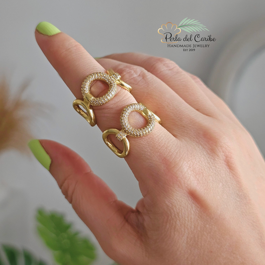 Zirconia Circle Ring