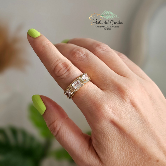 Triple Zirconia Ring