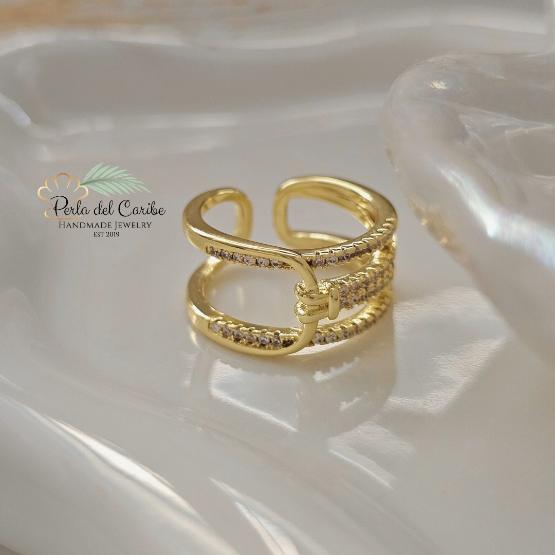 Zirconia Belt Ring