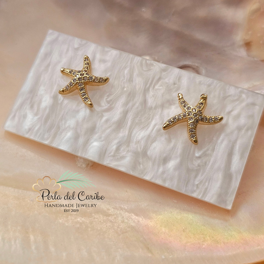 Zirconia Starfish Studs