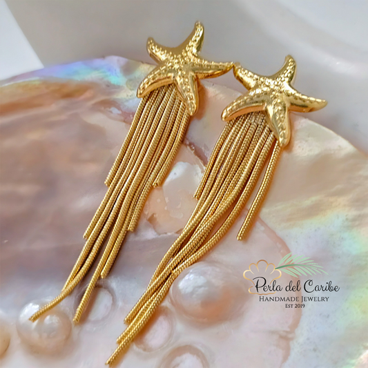 Starfish Chain Earrings