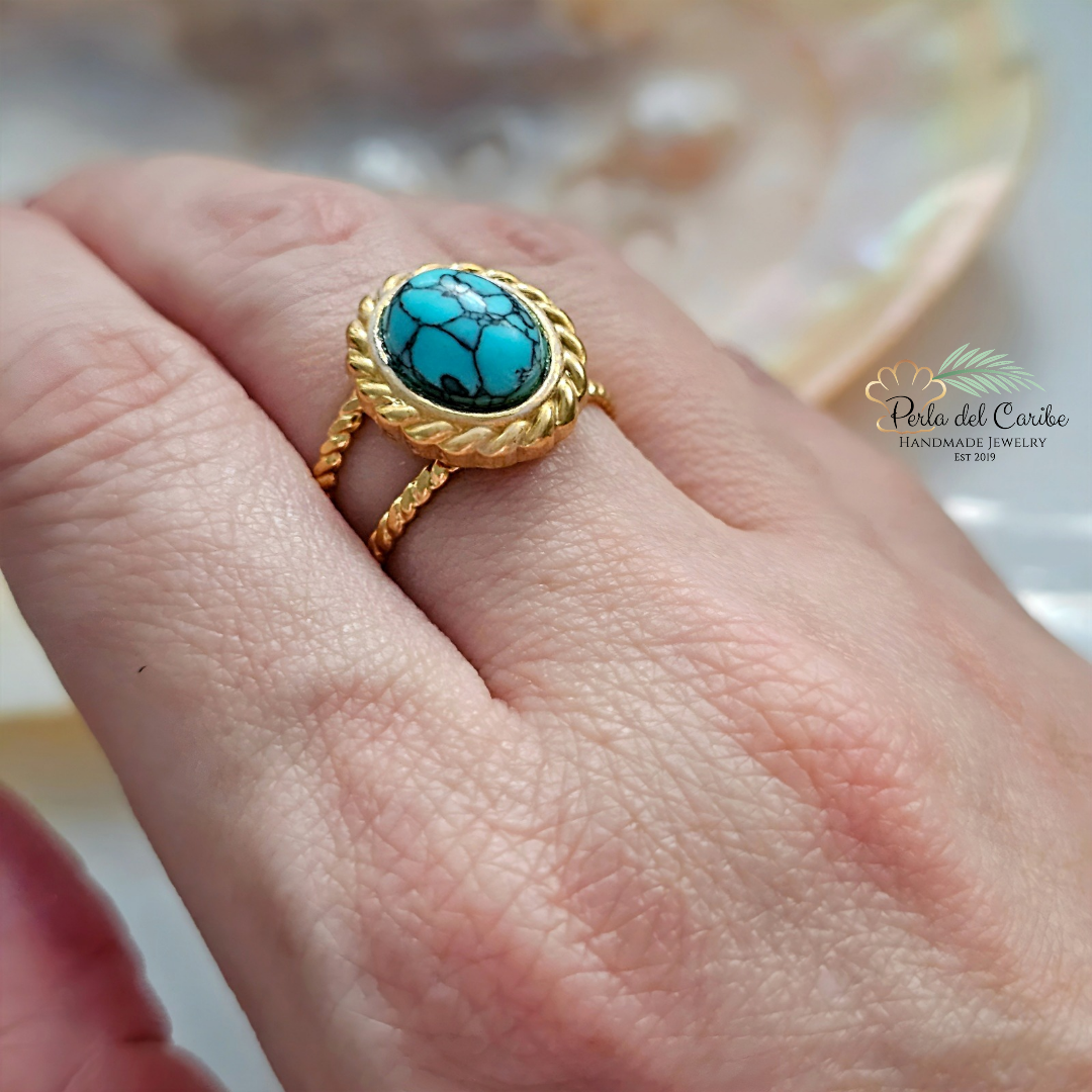 Circle Turquoise Ring