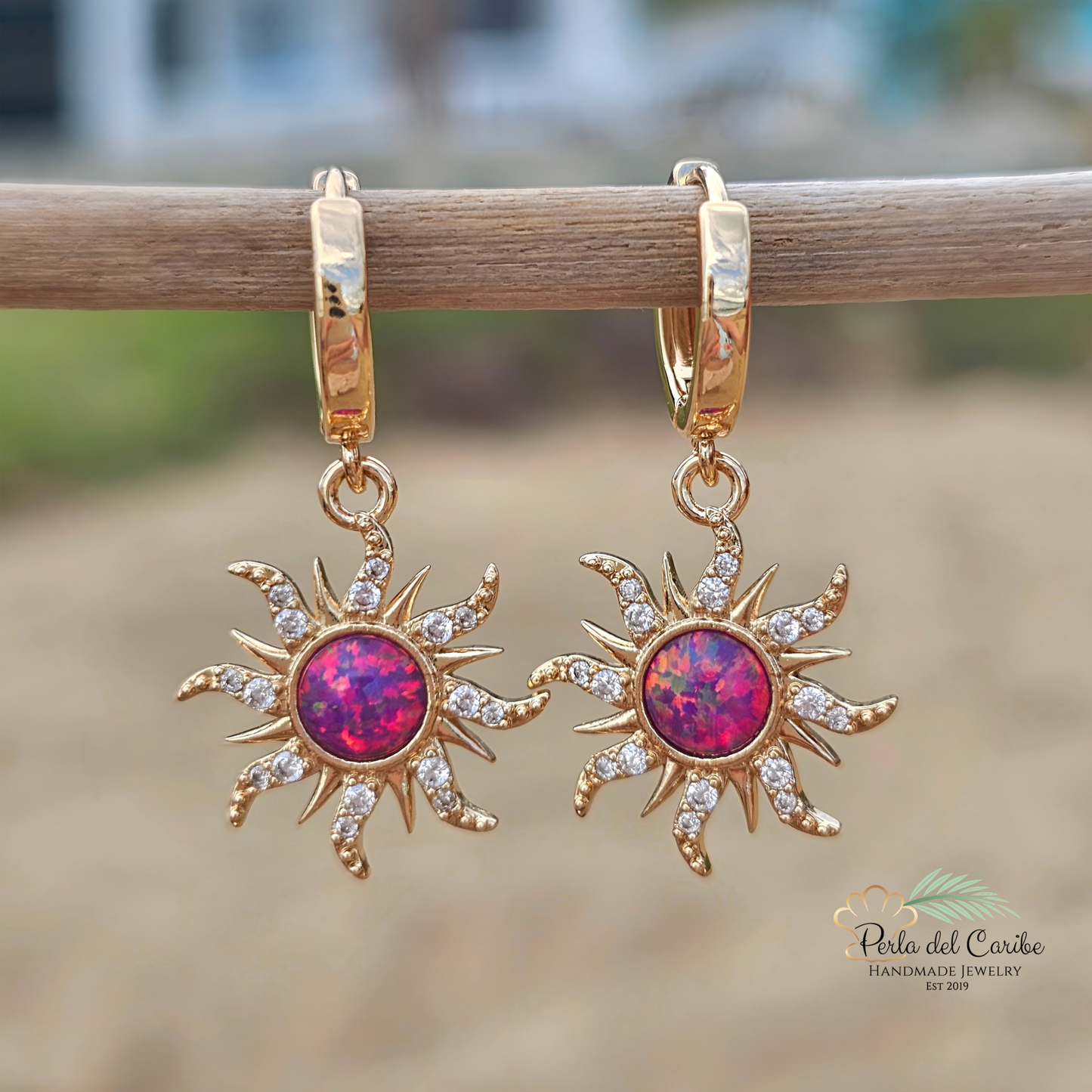 Opal Sun Earrings