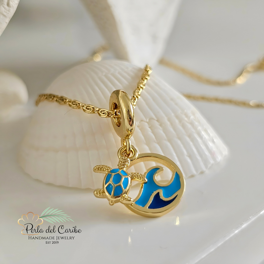 Sea Turtle & Wave Chain