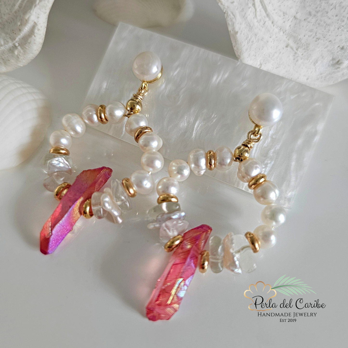 Pearl Quartz Earrings