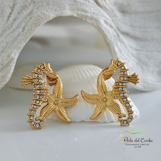 Seahorse & Starfish Studs