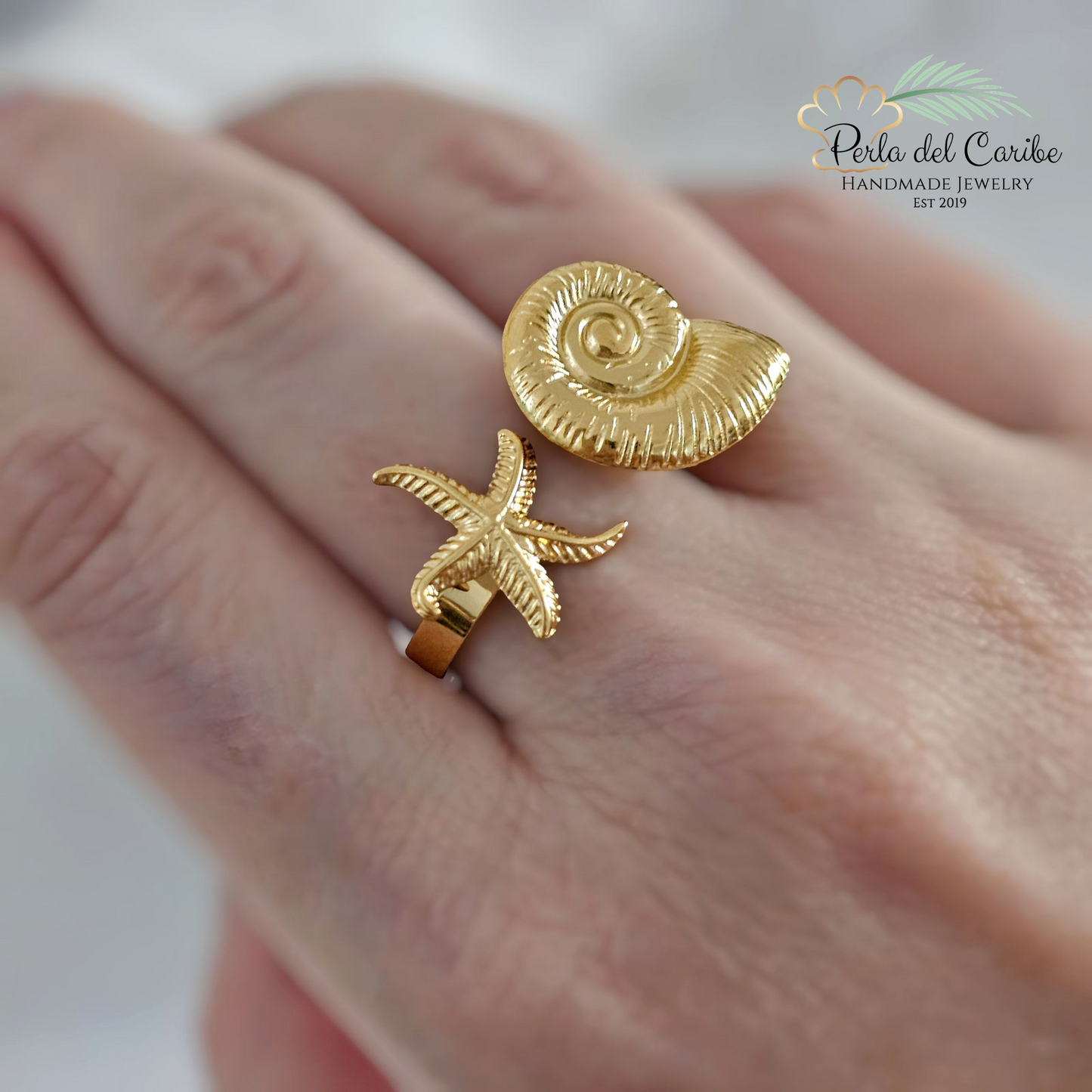 Snail & Starfish Ring