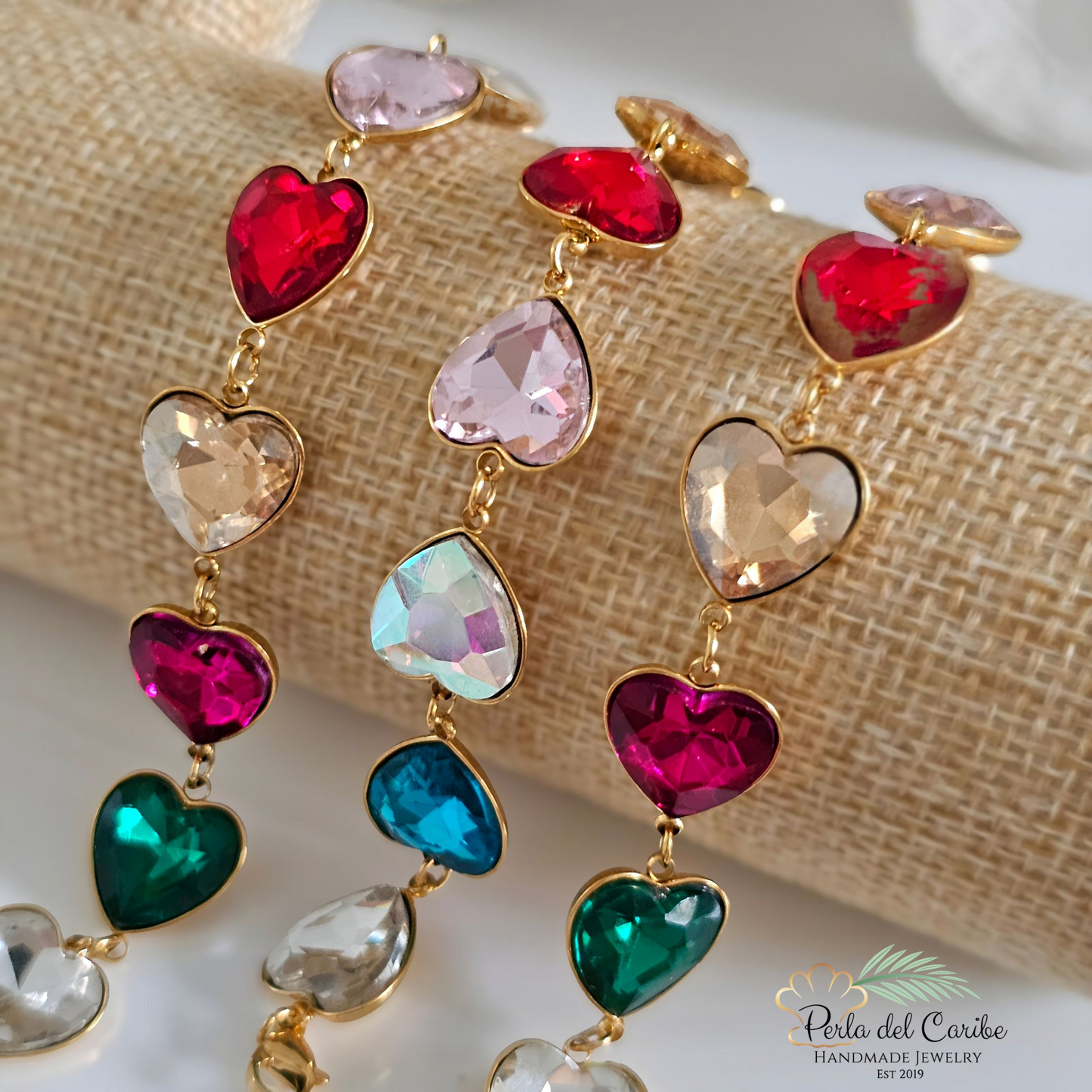 Multicolor Heart Bracelet