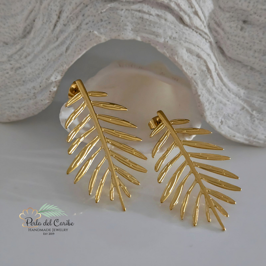 Palm Leaf Earrings