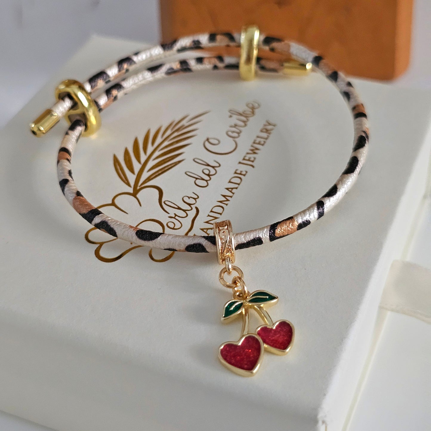 Animal Print Cherry Bracelet