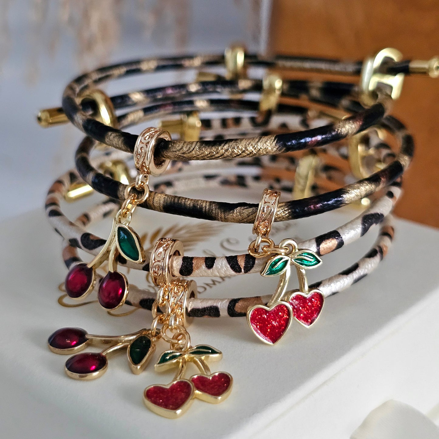 Animal Print Cherry Bracelet