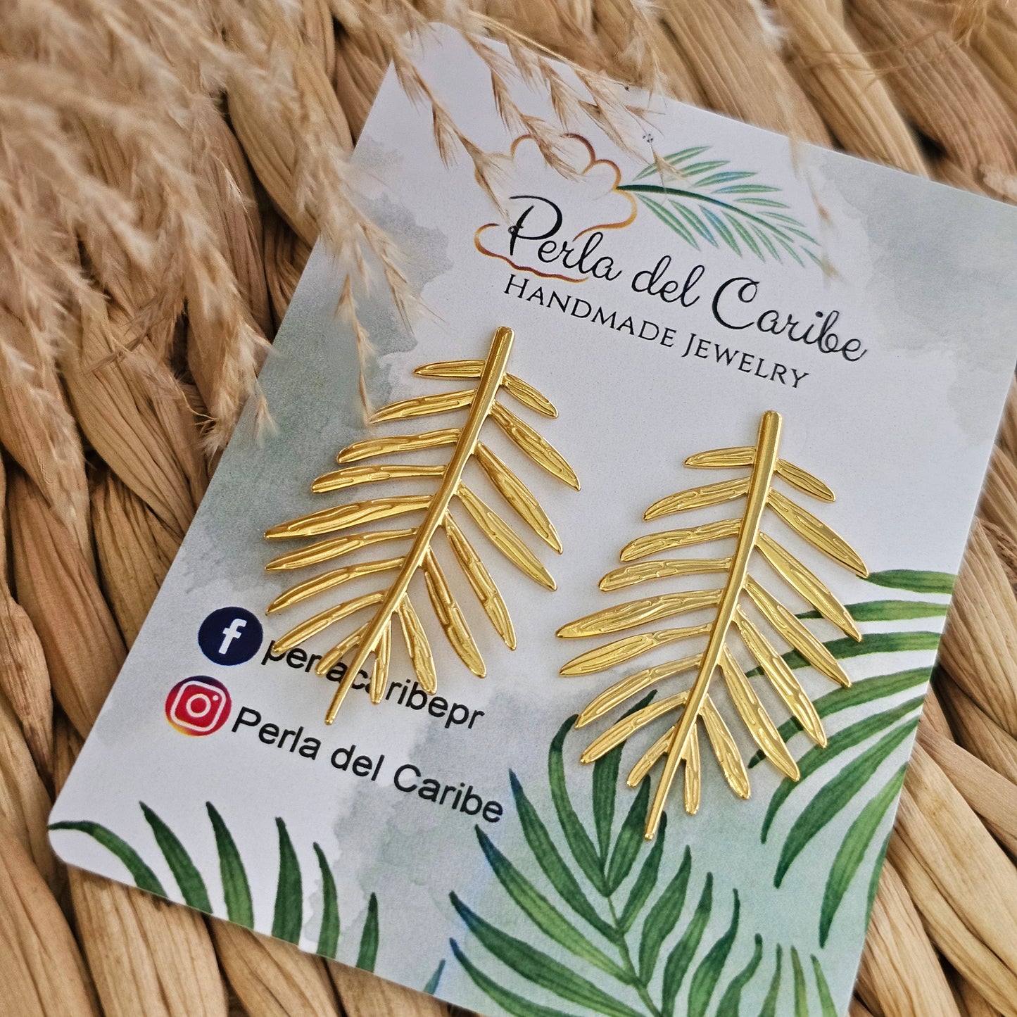 Palm Leaf Earrings